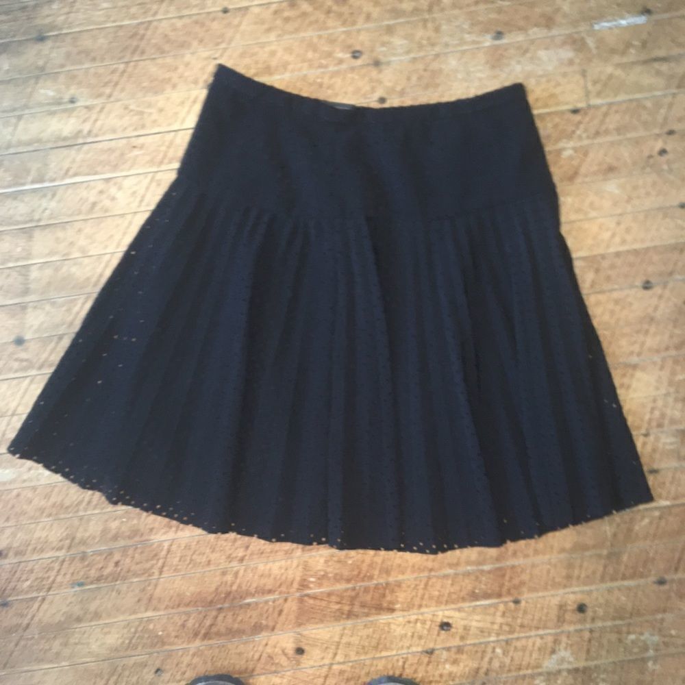 J Crew Dark Academia black eyelet lined miniskirt